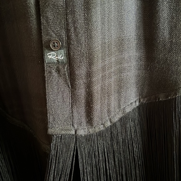 Rails fringe button down plaid shirt dress - Picture 5 of 8